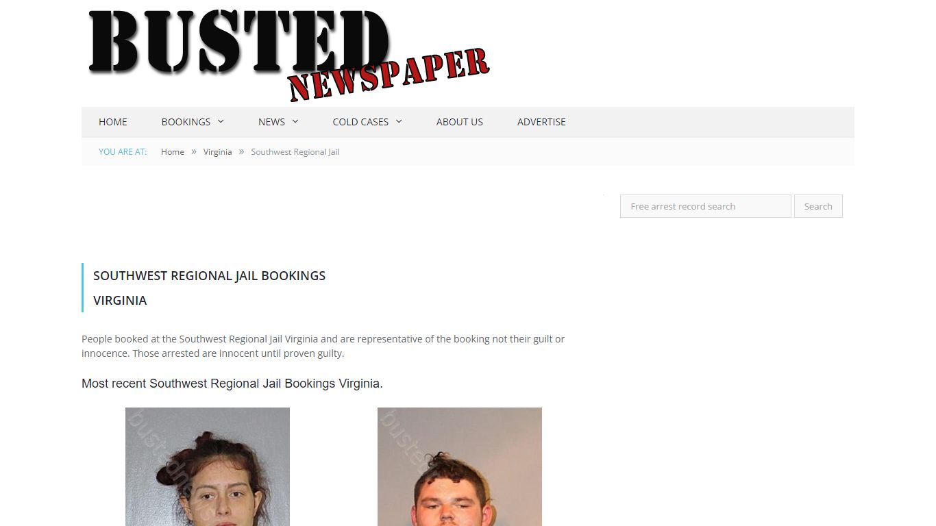 Southwest Regional Jail, VA Mugshots - BUSTEDNEWSPAPER.COM